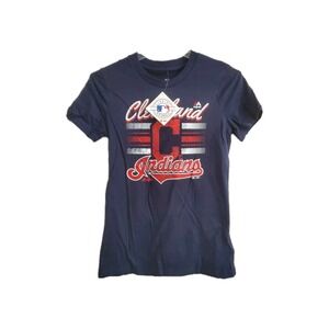 Girl's‎ large 14 Majestic Short Sleeve Cleveland Indians T-Shirt Shirt Tee NEW